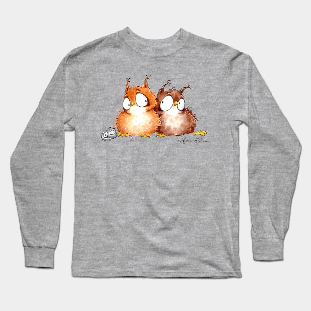 Owls in love Long Sleeve T-Shirt by Alyona Shilina